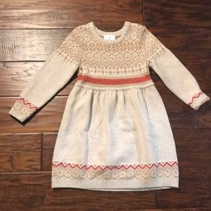 Hanna Andersson Fairisle Sweater Dress, size 4T